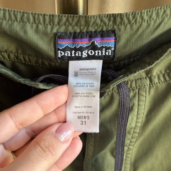 Patagonia Men Sage Green Lace-Up Shorts | 31 - Picture 3 of 5